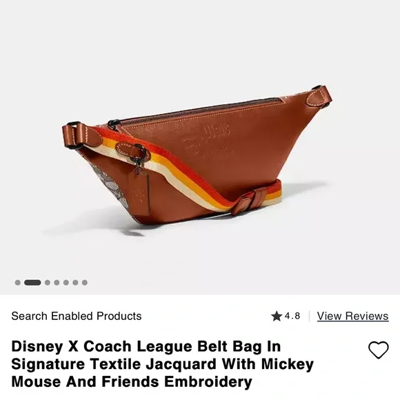 Coach Belt Bag with Mickey Mouse Embroidery - Picture 4 of 7